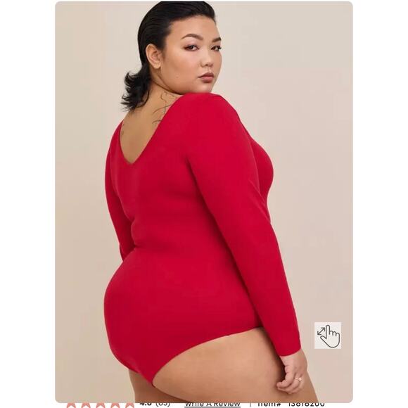 TORRID RED FOXY DOUBLE V BODYSUIT 3X - NWT - Picture 7 of 8